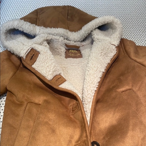 Zara Brown Puffer Jacket with Sherpa Lining - Picture 5 of 9